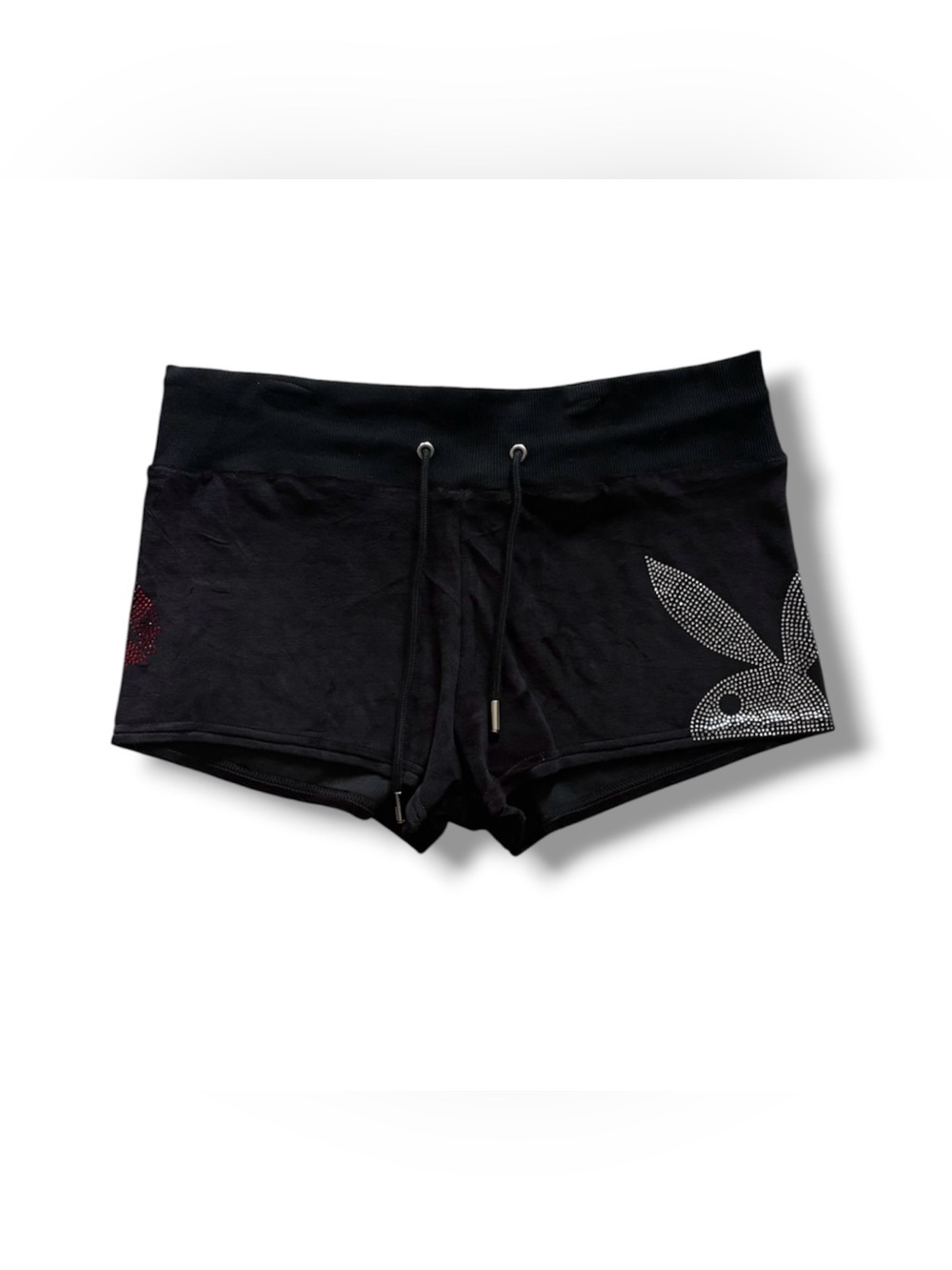 Namilia X Playboy | NWT’s Cyber Y2K Goth Bedazzled Bunny Velvet Mini Shorts